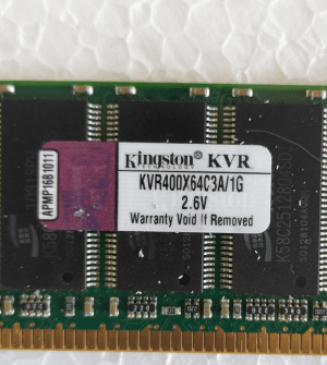 RAM 4GB 4x1GB DDR400 PC3200 CL3 200MHz Kingston KVR400X64C3A 99U5193-090.A01LF