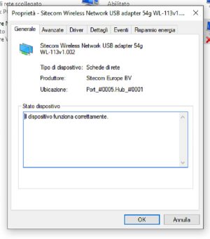 Scheda di Rete WiFi B/G 54Mbps USB Sitecom Wireless USB Adapter 54g WL-113 V1002
