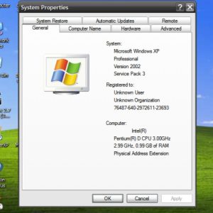 Pc Desktop WIndows XP CPU Pentium D 3GHz RAM 1GB HDD 250GB HP Compaq DC5700 SFF