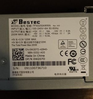 ALIMENTATORE PER DELL INSPIRON 530 GRIGIO BESTEC TFX0250AWWA 250W TESTATO
