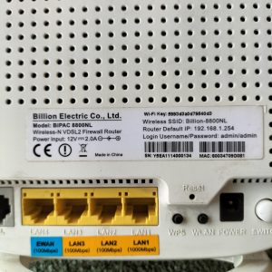 Modem Router Fibra FTTC VDSL2 ADSL2+ WIFI N Chip Broadcom Billion BiPAC 8800NL