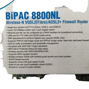 Modem Router Fibra FTTC VDSL2 ADSL2+ WIFI N Chip Broadcom Billion BiPAC 8800NL