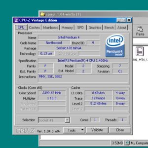 Gaming PC Windows 98 i845G Pentium4 2,4GHZ RAM512MB HD20GB Dell Optiplex GX260