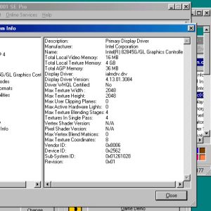 Gaming PC Windows 98 i845G Pentium4 2,4GHZ RAM512MB HD20GB Dell Optiplex GX260
