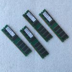 RAM 4GB 4x1GB DDR400 PC3200 CL3 200MHz Transcend TS128MLD64V4J 2.6V CL 3,0-3-3-8