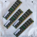 RAM 4GB 4x1GB DDR400 PC3200 CL3 200MHz Buffalo Melco PC3200U-30330-B1 128x64