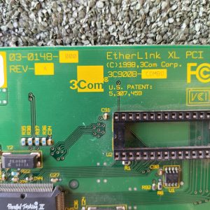 Scheda Rete PCI Vintage 10Mb/s RJ45 Coassiale DB-15 3Com 03-0148-000 3C900B RevA