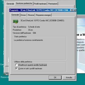 Scheda Rete PCI Vintage 10Mb/s RJ45 Coassiale DB-15 3Com 03-0148-000 3C900B RevA